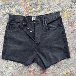 Agolde Charcoal Denim Shorts